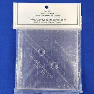 Audreys‎ Sewing Basket No-Wobble Ruler 4.5 Inch Square Quilting Tool USA